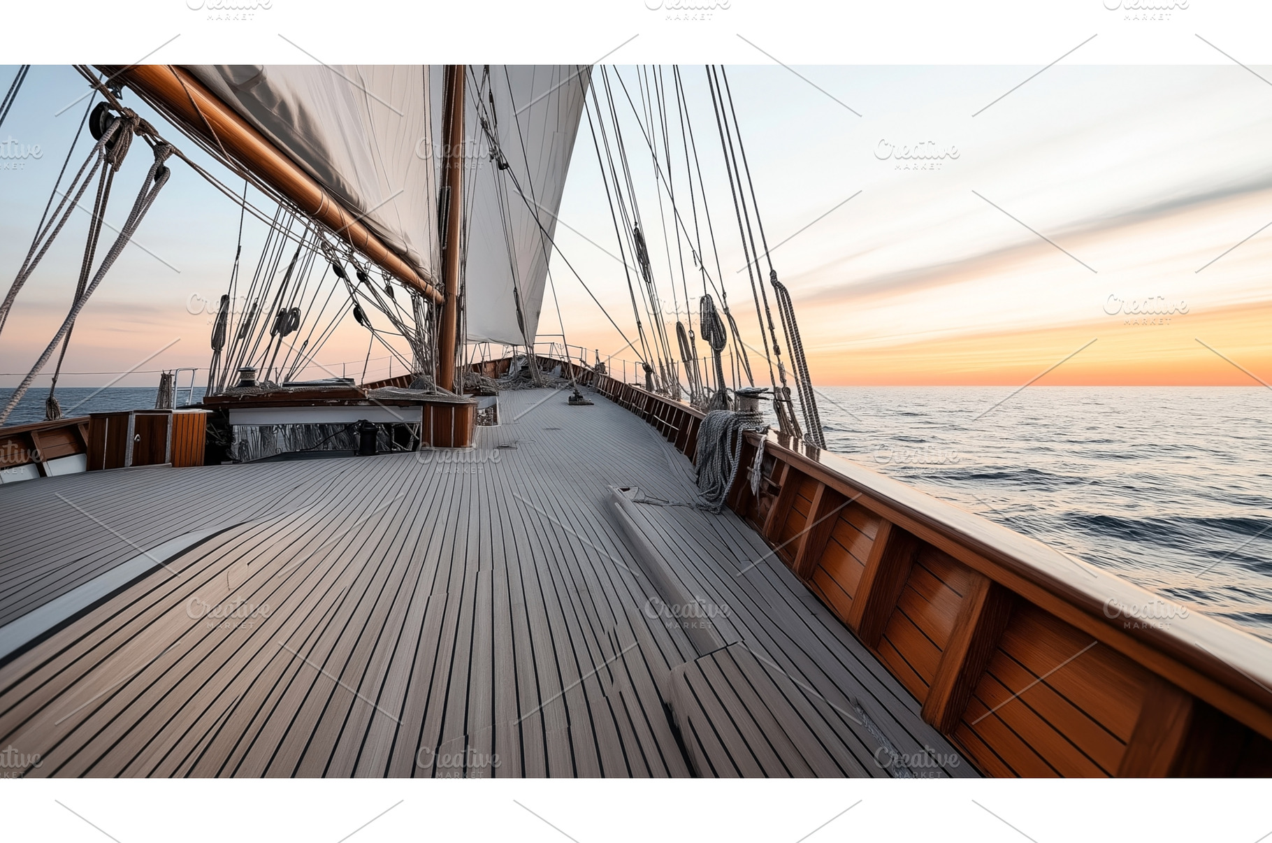 View from the deck of a sailing, a Nature Photo by Sergey Kotenev