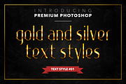 Gold & Silver #1 - 20 Text Styles, a Layer Style Add-On by Jonas Stensgaard (Thumbnail 2 of 23)
