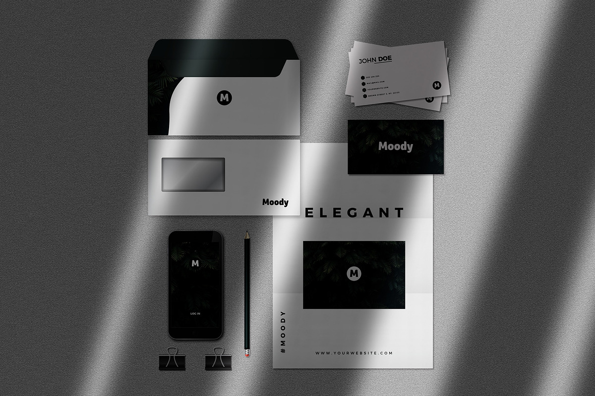Moody Stationery Mockup Bundle, a Print Template by AndrewPixel (Photo 10 of 11)