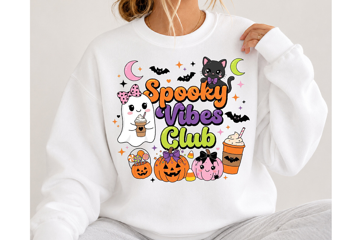 Spooky Vibes Club Halloween PNG, a Seasonal Illustration by DreamCafeArt (Photo 4 of 7)