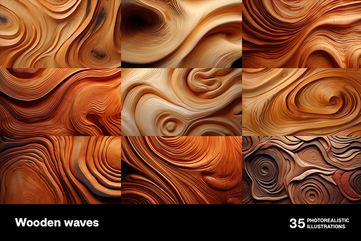 Wooden Waves. Collection, a Background Graphic by Handmadefont