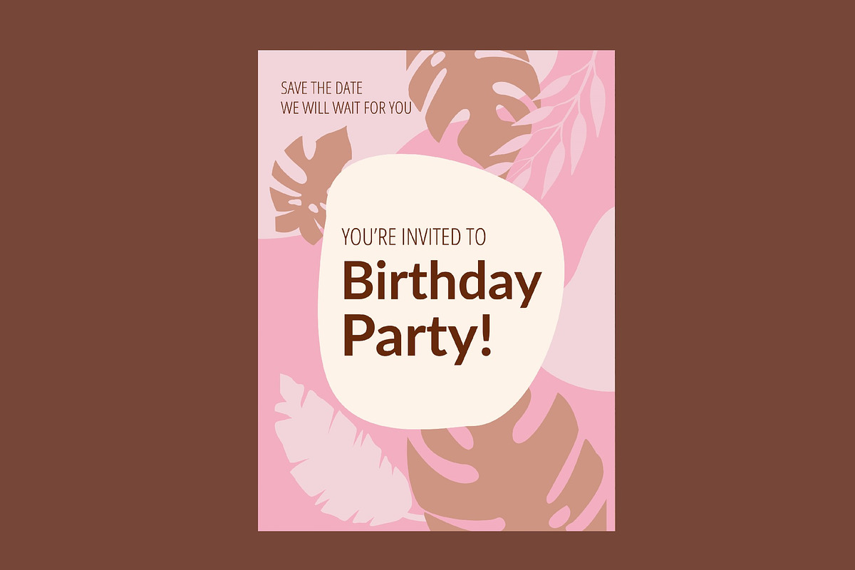 Birthday Party Invitation Floral, a Templates & Theme by studiogstock (Photo 2 of 3)