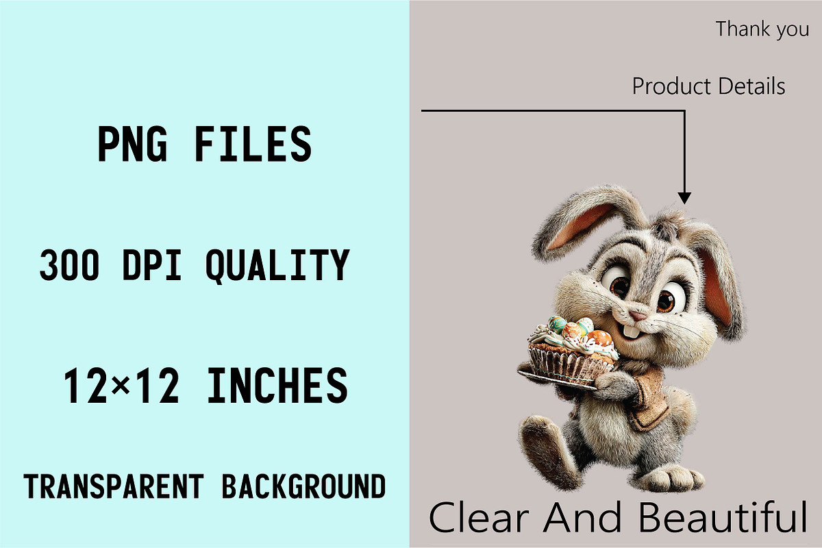 Whimsical Easter Bunny Clipart Bundl, an Illustration by SVGArt (Photo 9 of 9)