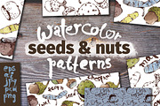 Seeds & Nuts Patterns, a Pattern Graphic by Mazheika Store (Thumbnail 1 of 8)