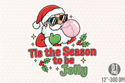 Retro Christmas Santa Tis the Season, an Illustration by Designking (Thumbnail 4 of 6)