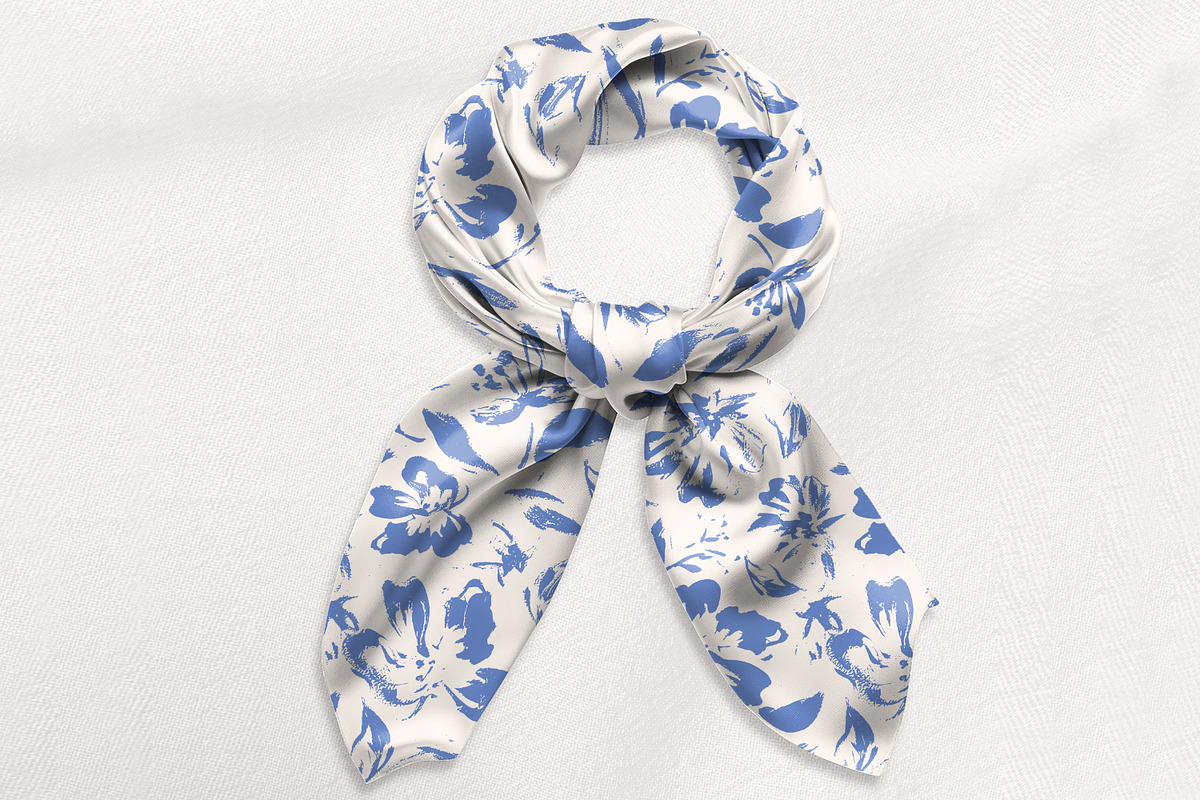 Blue Hand Painted Flowers, a Decorative Illustration by MalyskaStudio (Photo 11 of 15)