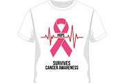 Cancer Awareness T Shirt Design Set, a Healthcare Illustration by balal (Thumbnail 7 of 30)