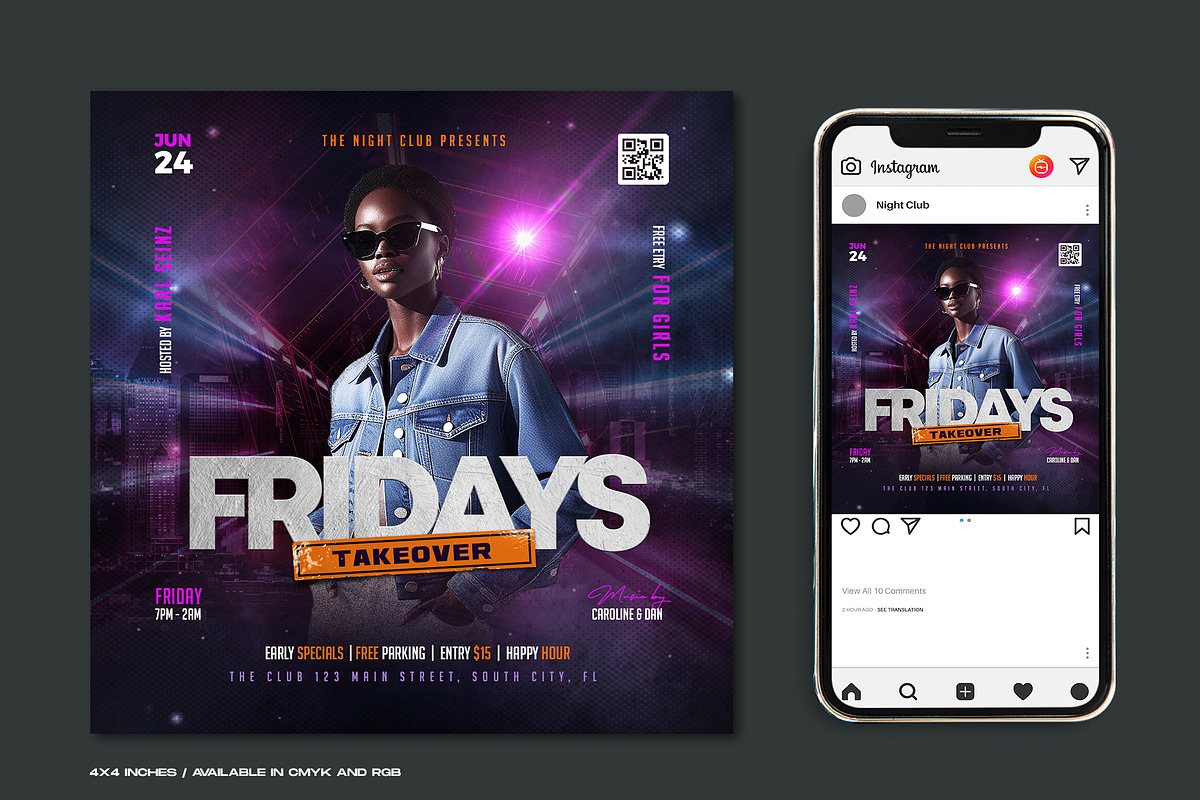 Fridays Takeover Party Flyer, a Flyer Template by Corrella Design (Photo 1 of 3)