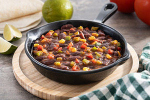 Mexican chilli beans with vegetables, a Food & Drink Photo by etorres69