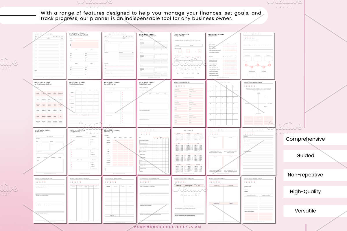 Start-Up / Small Business Planner, a Print Template by PlannersByBee (Photo 2 of 6)