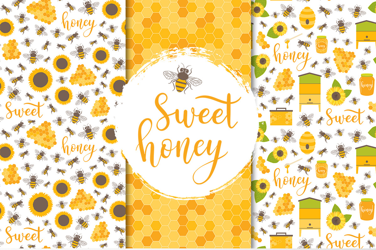 11 Honey patterns + Bonus, a Pattern Graphic by Midstream (Photo 1 of 8)