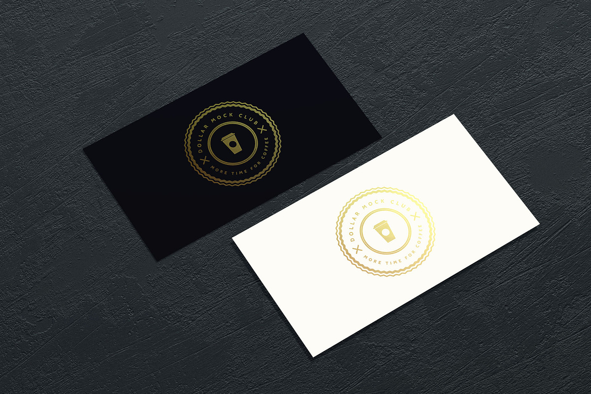 Gold Foil Business Card Mockup, a Print Template by thengtiger