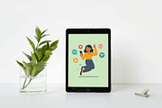12 Happy Man Woman in Digital World, a Person Illustration by jongcreative (Thumbnail 3 of 7)