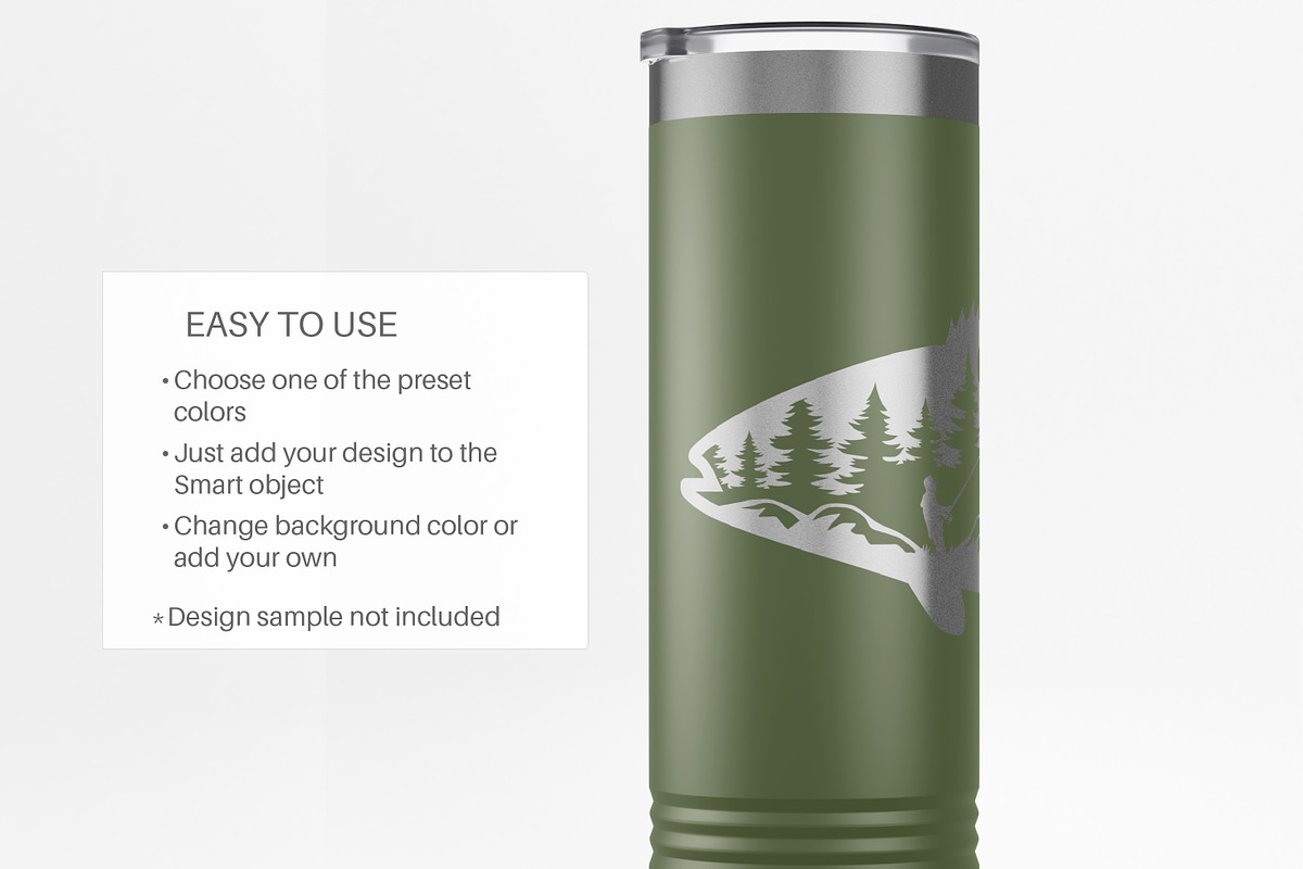 22oz Laser Engraved Tumbler Mockup, a Cups & Container Mockup by MockupsBox (Photo 2 of 8)
