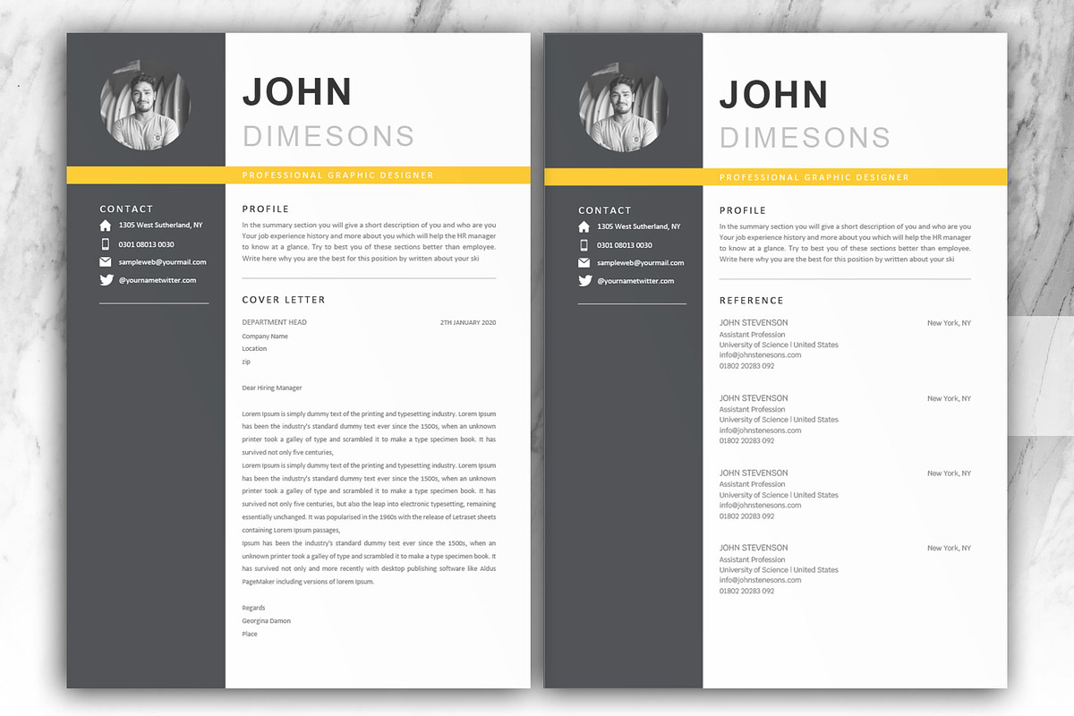 Minimal Resume CV template in Word, a Resume Template by paulresume (Photo 4 of 5)