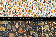 8 Oliver's Autumn Woods Patterns, a Pattern Graphic by Inknfolly (Thumbnail 1 of 5)