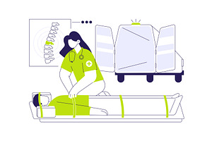 Immobilization abstract concept, a Healthcare Illustration by Visual Generation