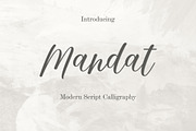 Mandat Script, a Script Font by Amarlettering (Thumbnail 1 of 7)