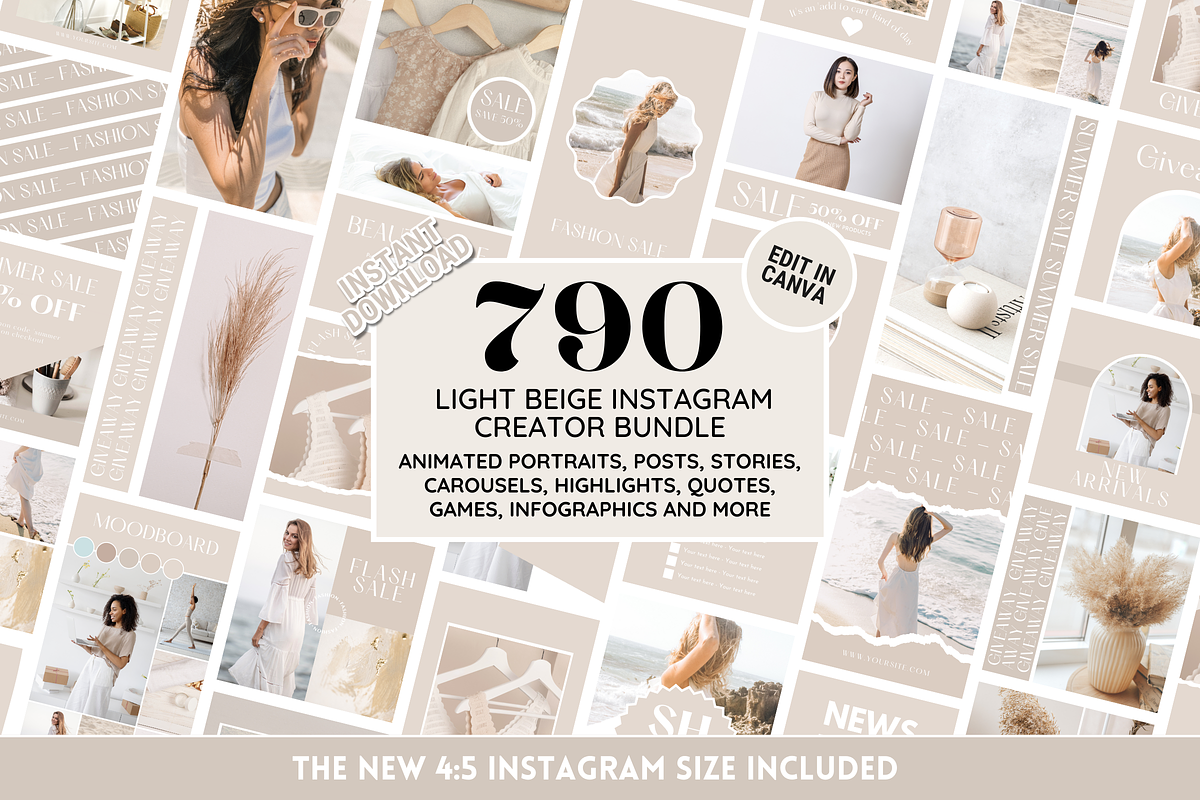 Light Beige Instagram Templates