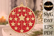 Hanging Stars Christmas Ornament SVG, an Object Graphic by DreamPrint404 (Thumbnail 1 of 4)