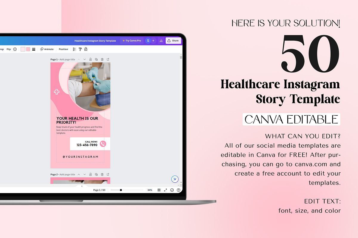 Healthcare Instagram Story Template preview 2