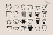 200+ COFFEE CLIPARTS, HAND DRAWN SET, a Food Illustration by JuDesign (Thumbnail 6 of 20)