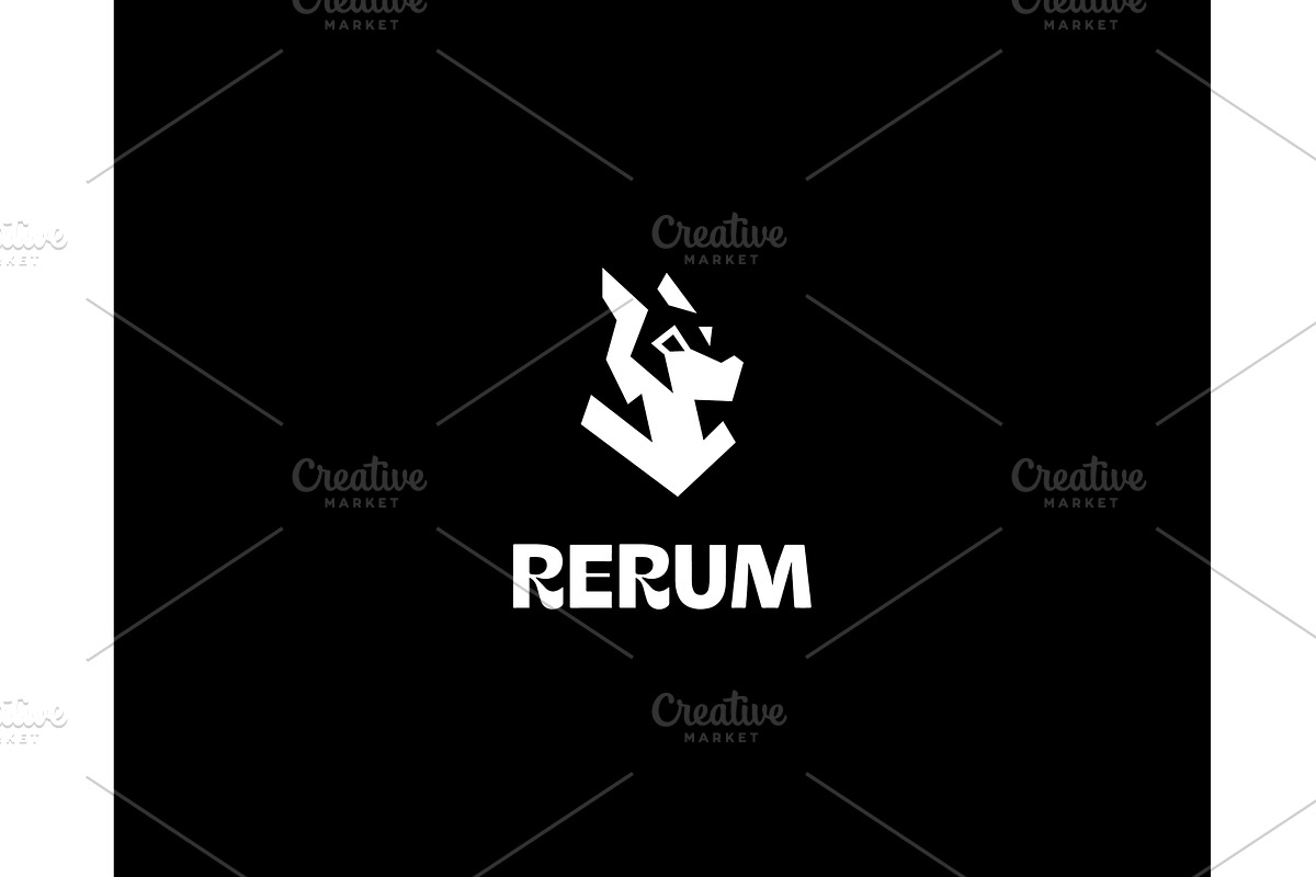 Dog face vector logo. Universal, an Object Illustration by Bureau