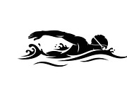 A dynamic Swimming Action Silhouette, an Illustration by Amazin_art (Thumbnail 13 of 31)