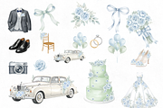 30 Elegant Watercolor Blue Floral, an Illustration by Elegant_Studio44 (Thumbnail 2 of 4)