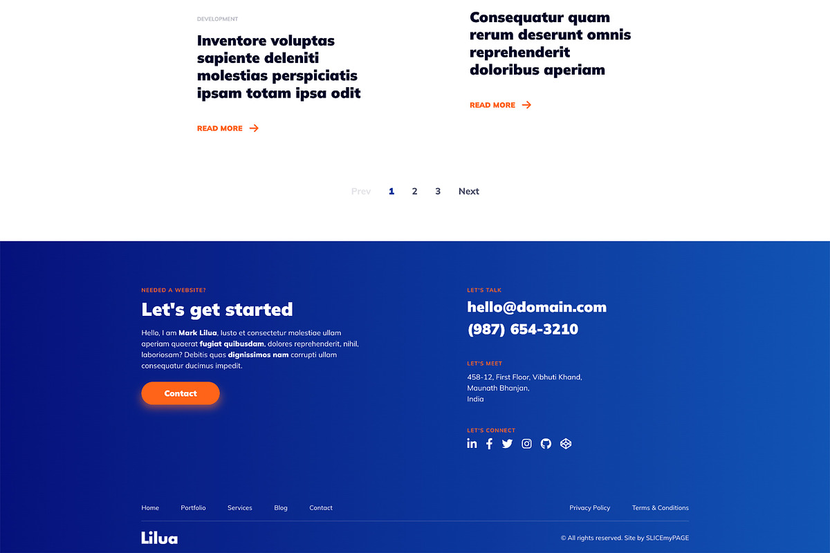 Lilua - Portfolio Html Template, a HTML Template by SLICEmyPAGE (Photo 8 of 12)