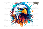 Watercolor Eagle Logo art style, an Object Graphic by Negarin Digital Art (Thumbnail 2 of 11)