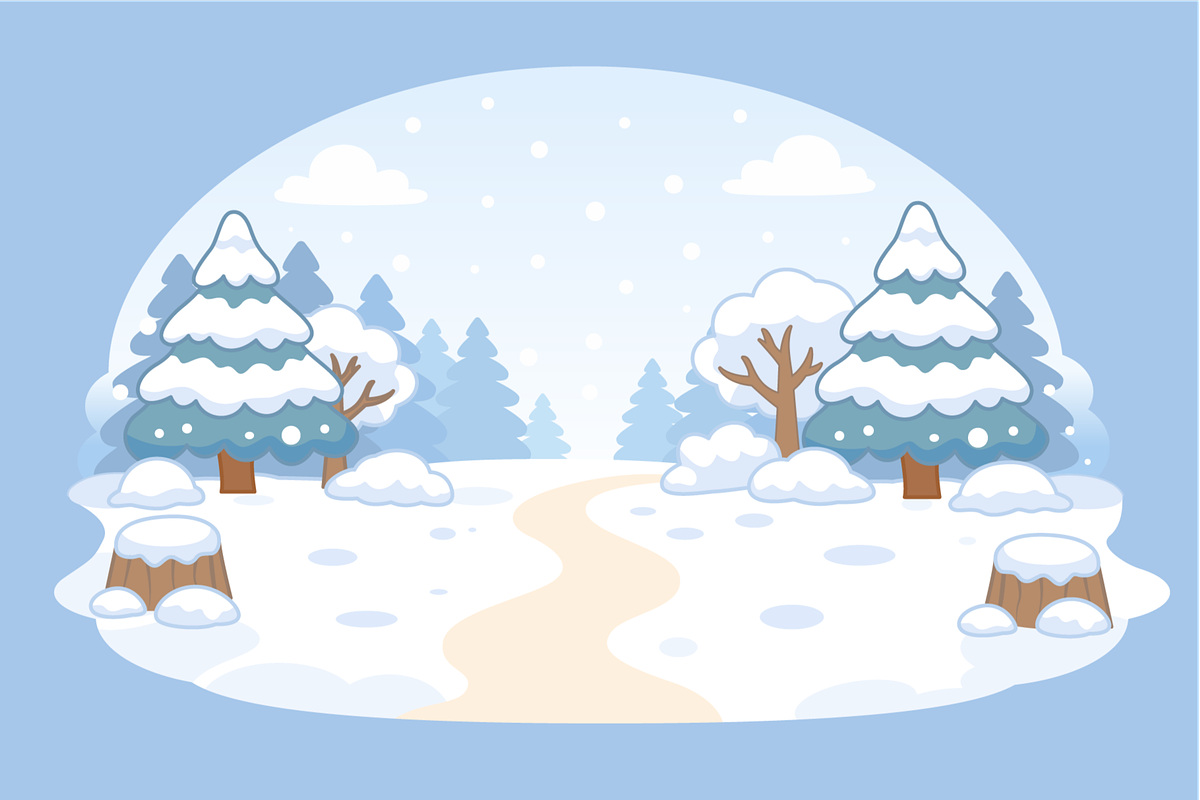 Snow Landscape Forest Illustration, a Decorative Illustration by Artpon Illustration (Photo 3 of 3)