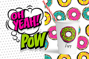 12 Pop Art Donut's, a Decorative Illustration by Kapitosh (Thumbnail 2 of 4)
