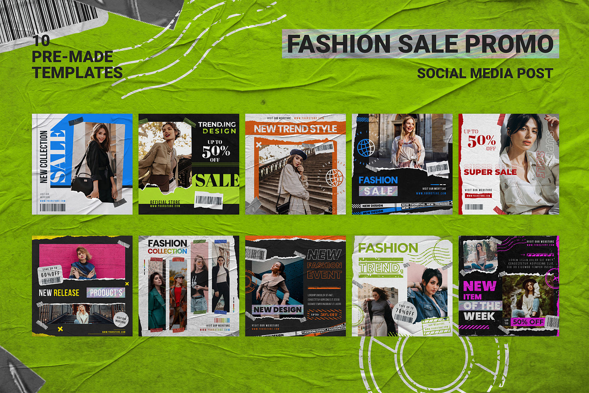 Fashion Sale Promo Social Media Post, a Social Media Template by itefan Studio (Photo 2 of 4)