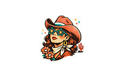 Retro Cowgirl Wall Art Western Woman, a Background Graphic by LaseredNinja (Thumbnail 3 of 3)