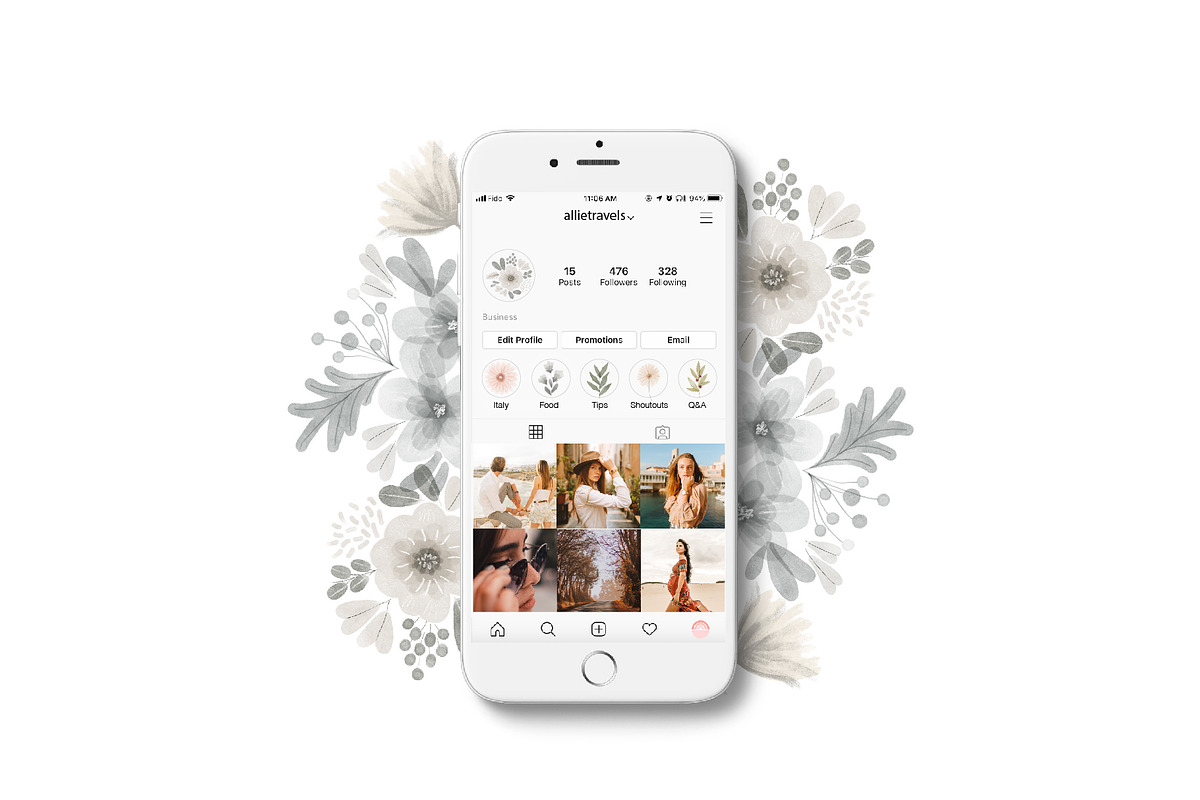 Watercolor Instagram Highlight Icons, an Illustration by beatriceviyiwi (Photo 2 of 3)
