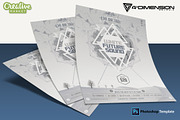 White Future Sound Flyer Template, a Flyer Template by Ravi Rajcoomar (Thumbnail 3 of 3)
