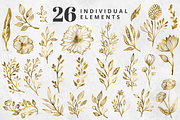 Silver Foil Floral Clipart Set, an Illustration by Brandi Lea Designs (Thumbnail 2 of 7)