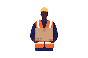 Construction worker wearing safety g, an Illustration by designvectx