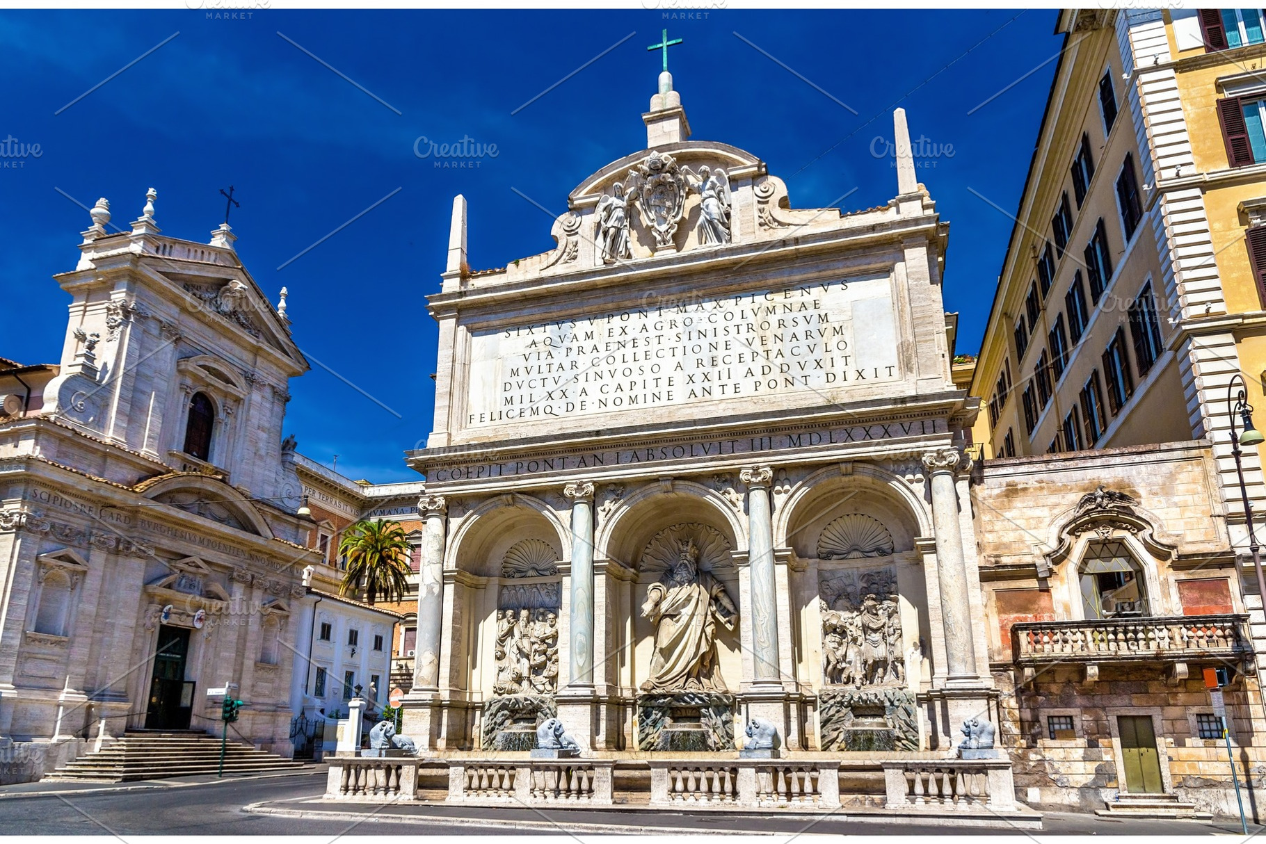 Fontana dell'acqua felice in rome containing rome, fountain, and italy, an Architecture Photo by Leonid Andronov