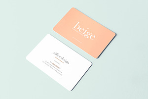 Rounded Business Card Mockup