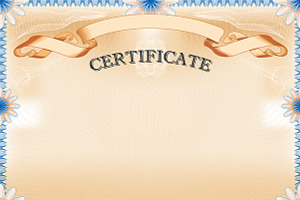 Vintage Certificate with ribbon