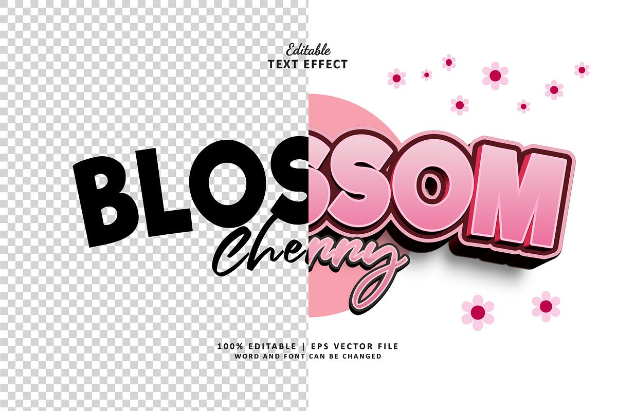 Text Effect Cherry Blossom, a Layer Style Add-On by Navy Graphic (Photo 2 of 2)