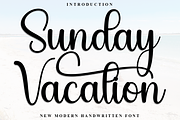 Sunday Vacation, a Handwritten Font by FreshTypeINK (Thumbnail 1 of 8)