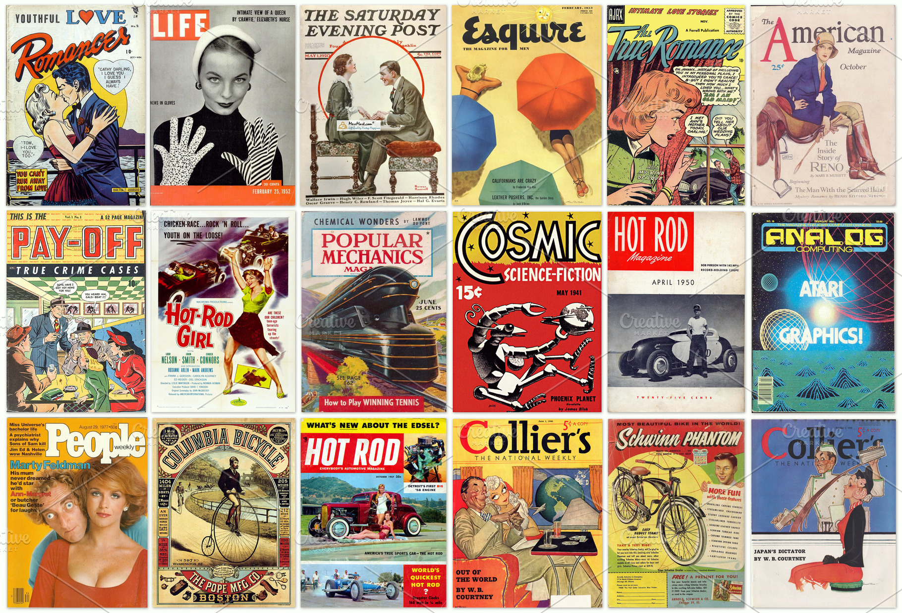 Old vintage magazine covers, an Arts & Entertainment Photo by BOOCYS