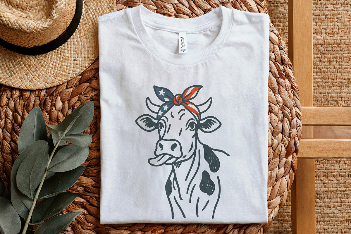 4th of July Highland Cow PNG, an Illustration by SharpMarketplace (Photo 5 of 9)