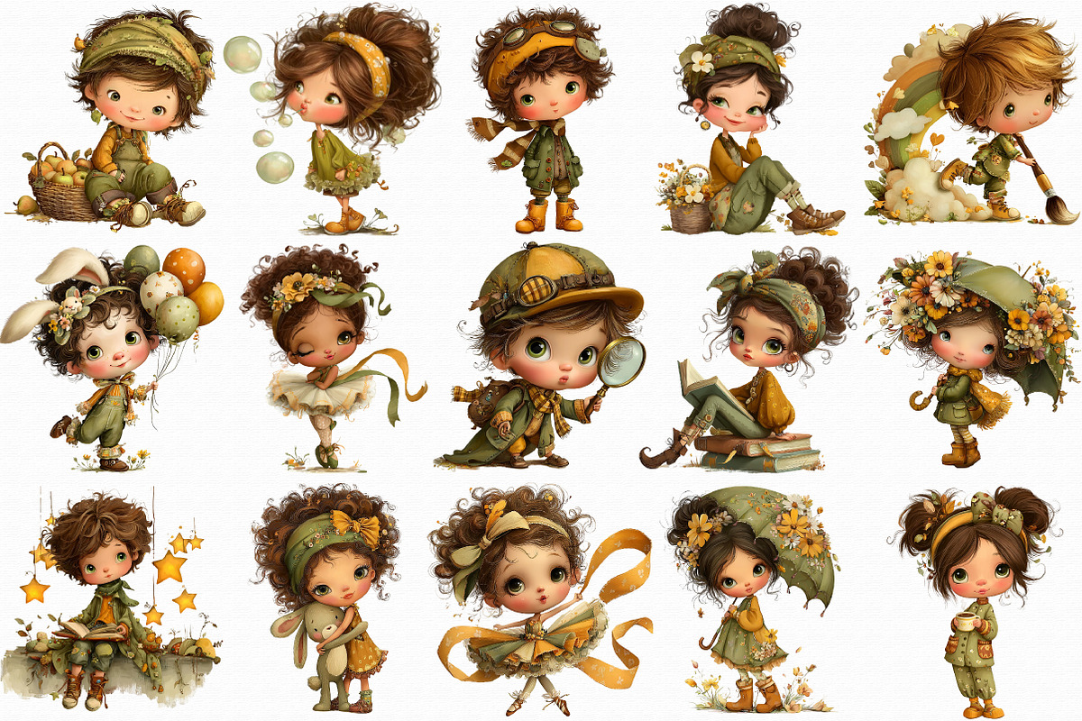 Whimsical Storybook Children Clipart, an Illustration by Libby Wishes (Photo 5 of 7)