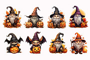 Halloween Fall Gnome Witch Bundle, a Seasonal Illustration by Creative Arslan (Thumbnail 4 of 9)