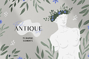 Antique. Abstract floral set, an Object Graphic by MaNechaeva (Thumbnail 1 of 10)