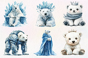 Christmas Polar Bear Clipart, an Illustration by Dream Creation (Thumbnail 2 of 6)